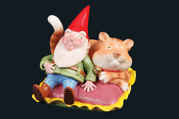 Gnome and Pet Cat