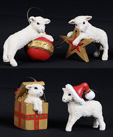 Christmas Decorations Lambs - Set of 4