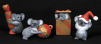 Christmas Decorations Koalas - Set of 4