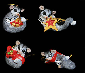 Sugar Gliders Xmas Tree - Set of 4