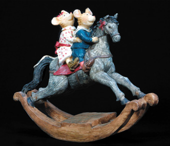 Country Mice - Rocking Horse