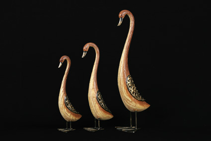 Swan - Timber-Look Birds - Small