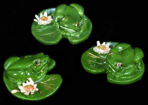 Lotus Lily & Frog. Set of 3